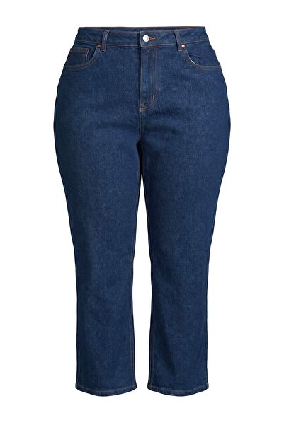 Trendyol Curve More Sustainable Dark Blue High Waist Comfort/Medium Stretch S...