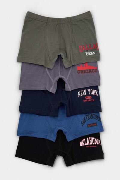TRENDYOLKIDS Multicolored Boys' 5-Piece Boxer Set