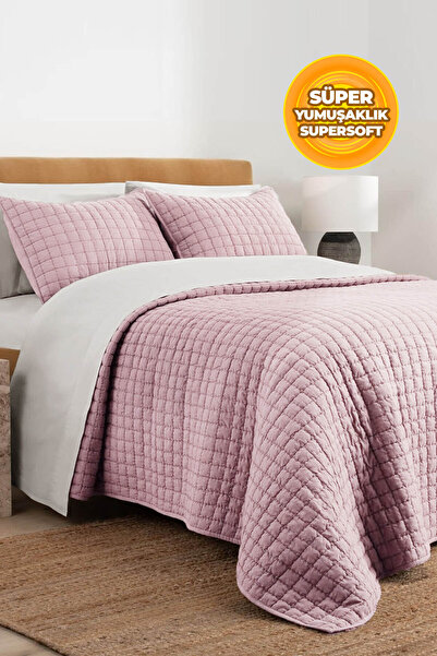 EvienHome Κάλυμμα διπλού κρεβατιού με τετράγωνο σχέδιο