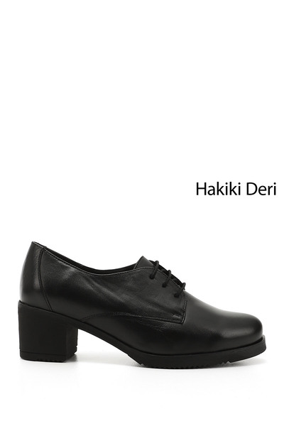 GÖNDERİ(R) Μαύρο Gön Γνήσιο δέρμα με στρογγυλά δάχτυλα Γυναικεία παπούτσια με...