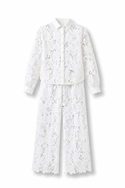 5in1Canpolat White Scallop Embroidered Design Set 39423