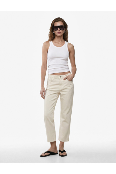 Koton Βαμβακερό τζιν παντελόνι με κουμπιά καμπάνα - Kick Flare Jeans