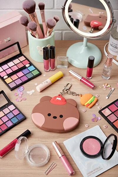 Miniso Lisanslı Minini Koleksiyonu Bnini Kompakt Ayna Anahtarlık Detaylı Maky...
