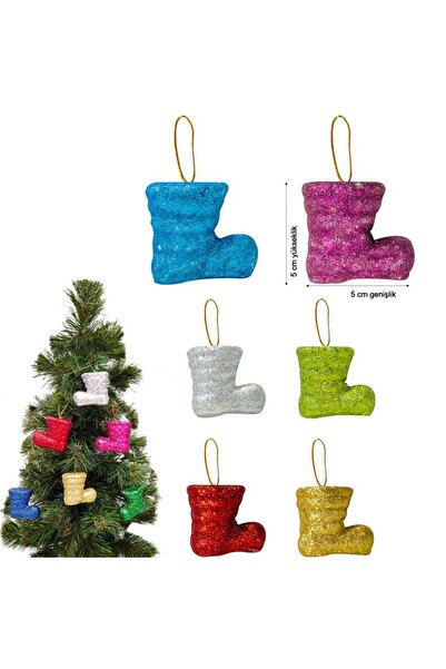 partidolu Ασημί Μικτό Χρώμα 6 Τεμάχια Χριστουγεννιάτικο Δέντρο Στολίδι Μπότα ...