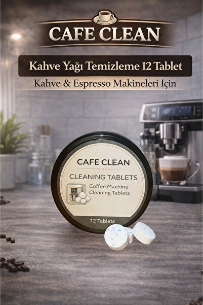 cleanova Kahve & Espresso Makinesi Temizlik Tableti 12’li Kahve Yağı Temizley...