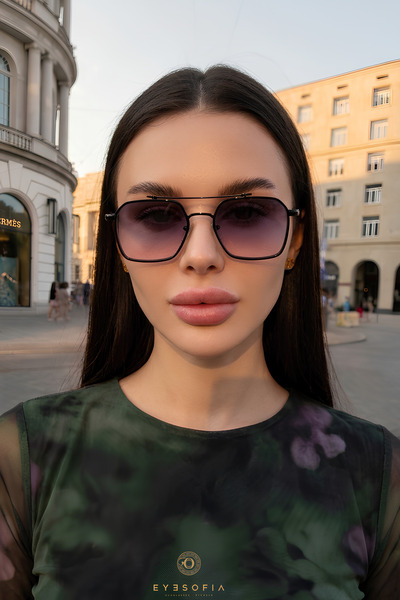 Eyesofia Unisex Uv400 Füme Sarı Cam Güneş Gözlüğü