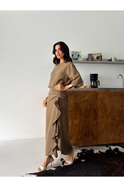 FEMMESTUDIO Φόρεμα - Χακί - Midi