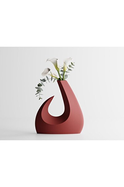 Sani Vaza "LUNARA" 220 x 85 x H238 mm - Roșu închis mat