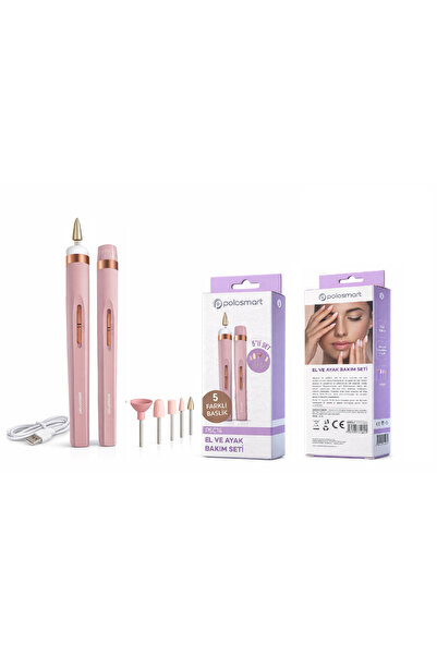 Polosmart PSC16 Rose Gold Manikür & Pedikür Set Rose Gold 5 Farklı Uç BaşlıK