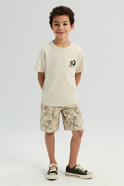 nk kids Nk Αγορίστικο Σορτς Μικτής Εκτύπωσης 4-8 Ετών ΜΠΕΖ