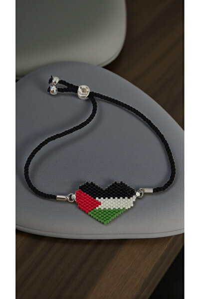 SEARD Miyuki Beads Handmade Palestine Flag Adjustable Bracelet
