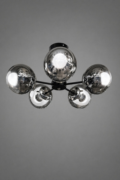 MINIMAL ETICARET VE BILGI TEKNOLOJILERI Black & Silver 5'li Plafonyer ( Füme ...