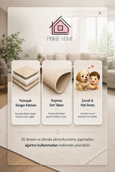 PINKIE HOME Digital Non-Slip Washable Dog Double Bath Mat Bathroom Rug Bathroom Decor 50X110 + 40X60 cm
