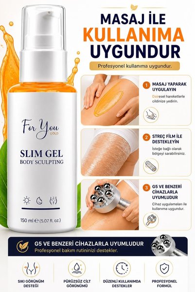 For You Gold Slim Gel - Suitable for Use with G5 Devices, Body Care, Helps with Firming.