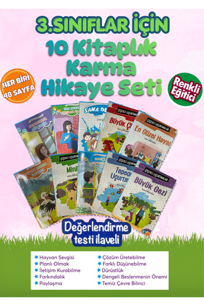 GÖNÜL YAYINCILIK Karma Hikaye Seti  10 Kitap 3. Sınıflar için