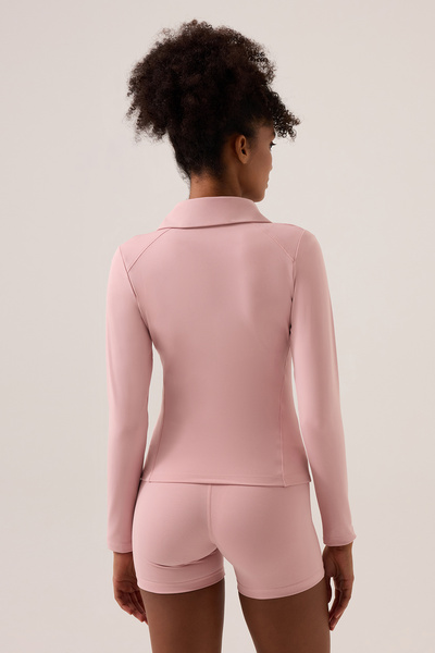 Los Ojos X Ece Pink Zippered Sports Jacket with Collar