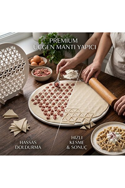 QesQin Triangle Ravioli Mold Dough Cutter Ravioli Apparatus Ravioli Mold Doug...