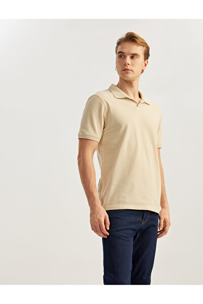 Koton Pamuklu Pike Kumaş Kısa Kollu Regular Fit V Yaka Polo Tişört