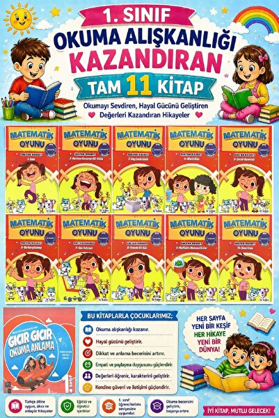 Ata Yayıncılık 1. Sınıf Okuma Alışkanlığı Kazandıran Okumayı Sevdiren Tam 11 ...