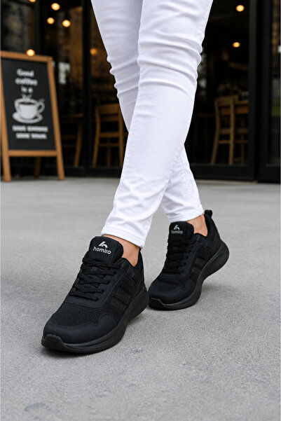 homiro Pantofi sport unisex cu talpă din polietilenă-negri
