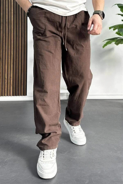 Edwox Brown Men's Baggy Pants - Edw130