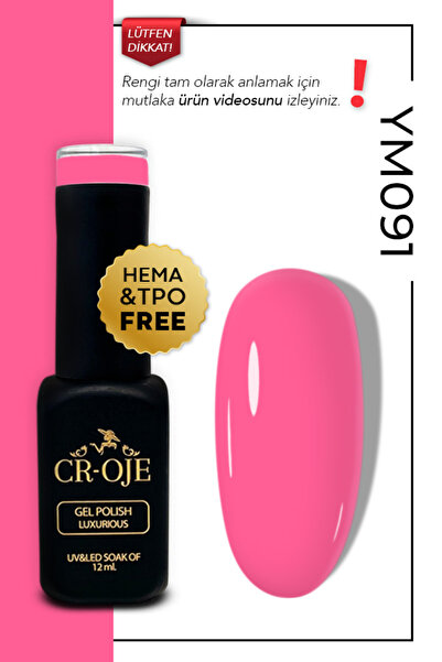 CROJE KALICI OJE Kalıcı Oje Ym091 Neon Pembe (12 ML)