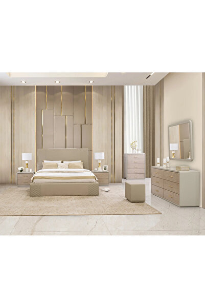 Midas Furniture Leather Bedroom Set King Size Without Wardrobe (180*200 Cm) L...