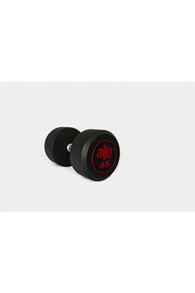 ALİN Sport 45 KG Kauçuk Kaplı Profesyonel Olimpik DUMBBELL ( Dambıl ) – KIRMIZI
