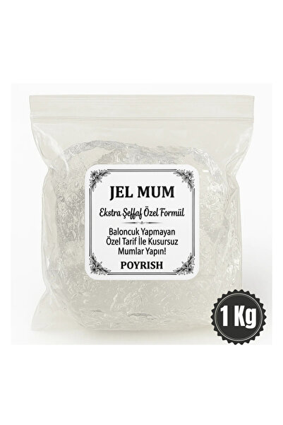Poyrish Jel Mum 1 Kg - Şeffaf Mum