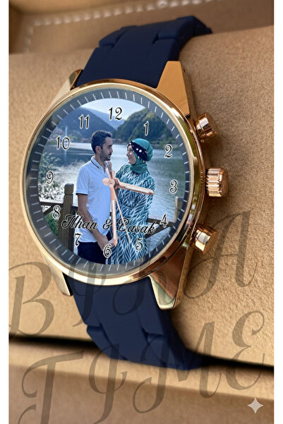 MEN'S WRISTWATCH - Personalized Picture Printed Wristwatch Black