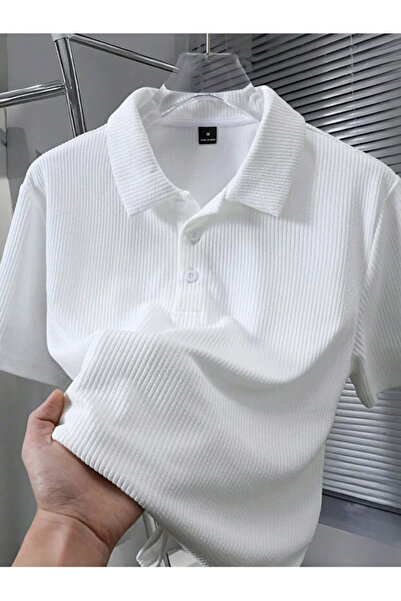 EKZMODA Regular Fit Beyaz Erkek Polo Yaka T-shirt - Erkek T-shirt - Polo Yaka...