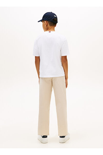 Tommy Hilfiger Beyaz Erkek Çocuk Baskılı T-Shirt KB0KB102670K4