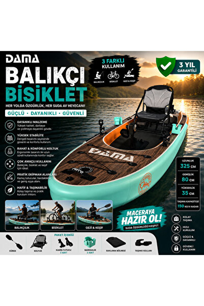 DAMA Water Bike Balıkcı Bisikleti Şişme Paddle Board SUP Seti