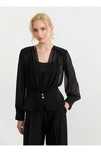 Selen Siyah Kadın Ceket 26YSL1596
