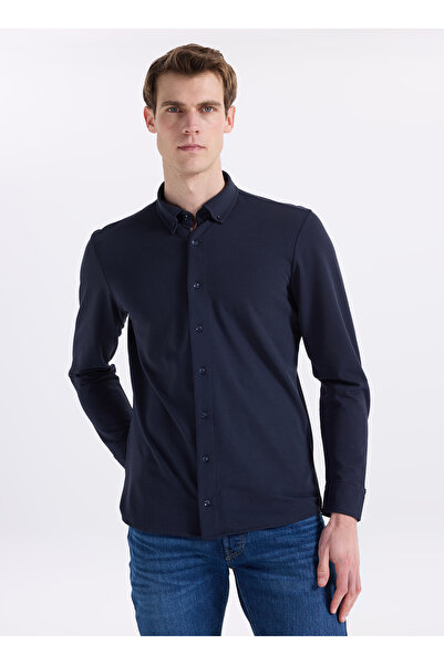 Lee Lacivert Erkek Slim Fit Gömlek L2610157410 Lacivert Gömlek