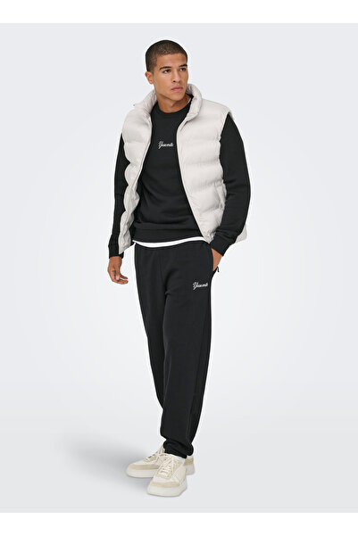 Only & Sons Siyah Erkek Rahat Baskılı Sweatpant ONSCERES SKI RLX SWEAT PANT CS