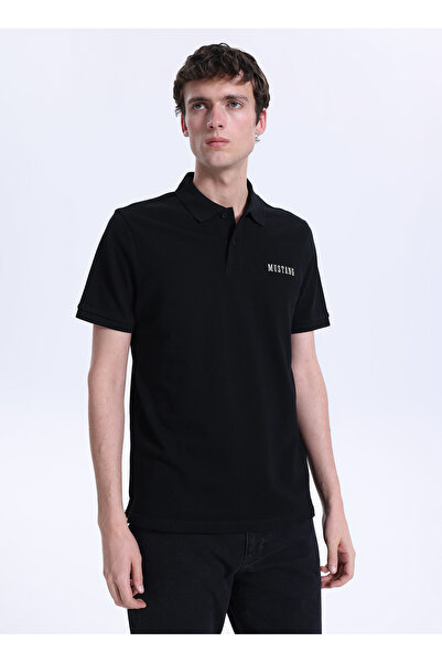 Mustang Siyah Erkek Polo T-Shirt M6SM-TST1579