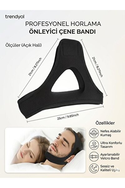 Ankaflex Horlama Önleyici Çene Surat Kemeri Bantı Horlama Aparatı Bandı Çene ...