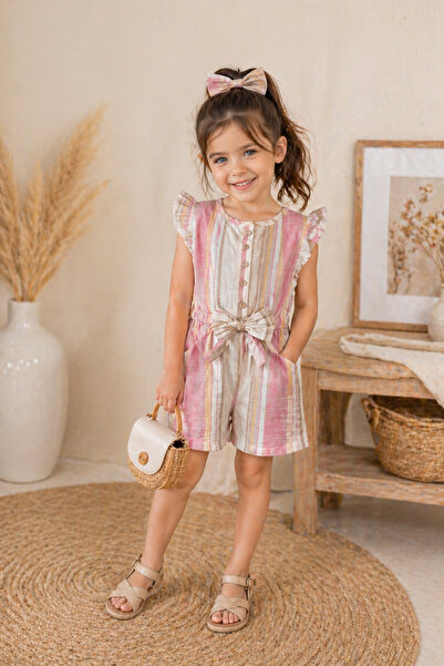Kids' Little Store Kız Çocuk Şort Tulum (3-6 Yaş )