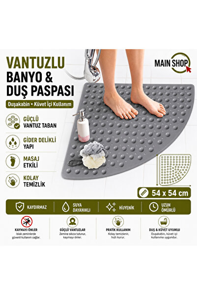 MAİN SHOP Covoraș pentru cadă de baie, colț de duș, cu ventuză, pentru duș și...