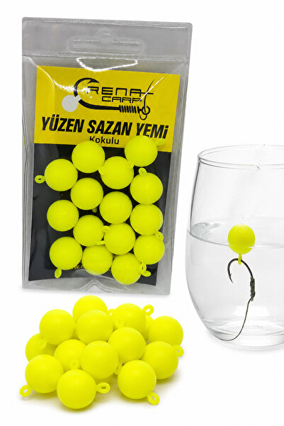 RENAT CARP Yüzen Kulplu Kokulu Fluo Yeşil Top Sazan Yemi 14 Mm (15 ADET)