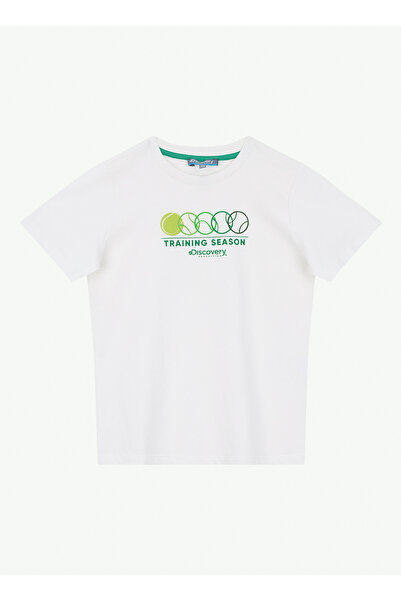 Discovery Expedition Kırık Beyaz Erkek Çocuk Baskılı T-Shirt D6SB-TST3066