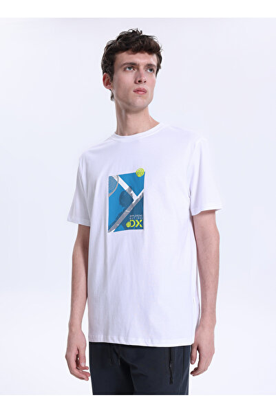 Discovery Expedition D6SM-TST3741 Beyaz Bisiklet Yaka Relaxed Fit Erkek T-Shirt