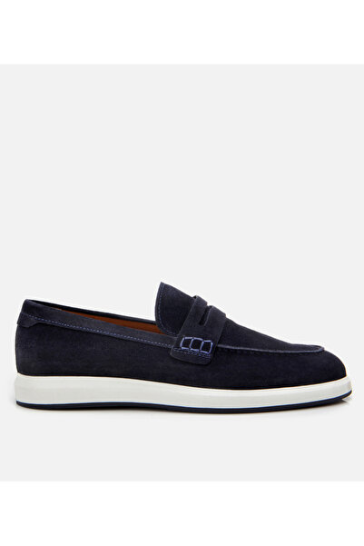 Hotiç Loafer casual pentru bărbați din piele de căprioară bleumarin cu talpă ...