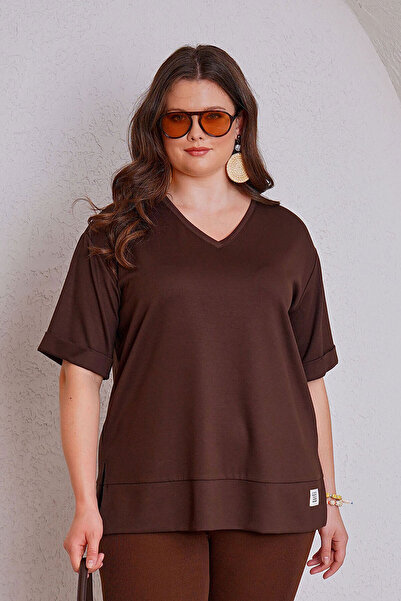 Büyük Moda V-YAKA BASIC MODAL TİŞÖRT