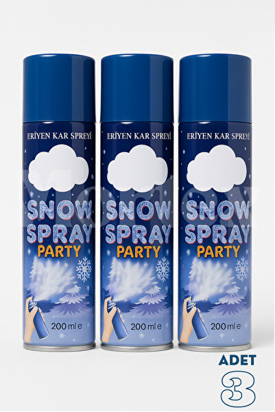 Mortex 3'lü Eriyen Kar Spreyi Seti 200ml Leke Yapmaz - Düğün, Kına, Parti, Be...