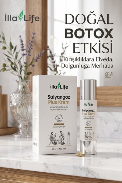 İlla Life Gençleştiren Botox Etkili Yaşlanma ve Kırışıklık Karşıtı Botoks Etkili Dolgunlaştırıcı Sıkılaştırıcı Cilt Yenileyici Onarıcı Nemlendirici Gece Bakımı Shea Yağlı Anti Aging Salyangoz Özlü Yüz Kremi