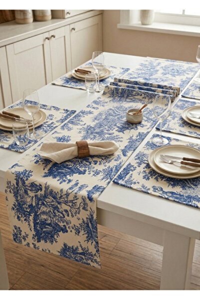 shopshop ss مجموعة مفارش طاولة فرنسية ريفية أمريكية مقاومة للماء مقاس 35×45 س...