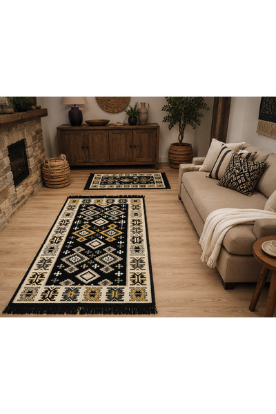 OEM Covoare tradiționale 1+1, față-verso, dimensiune 60 x 90 cm + 80 x 150 cm...