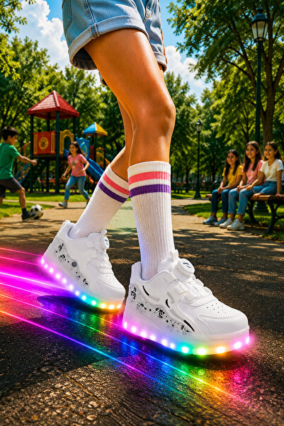 ROCKY SPORT PATENLİ IŞIKLI SPOR AYAKKABISI & TEKERLEKLİ SNEAKERS PATENLİ AYAK...